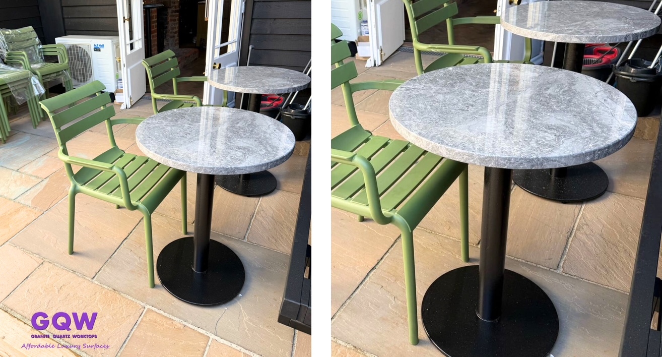 marble table tops for a bar in essex