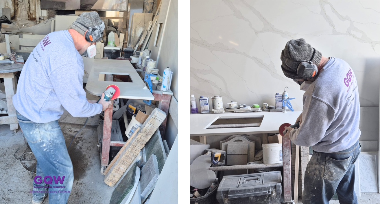 Simon Stone Mason working